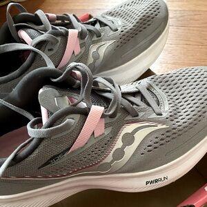 Saucony Gray and Pink Athletic Shoes